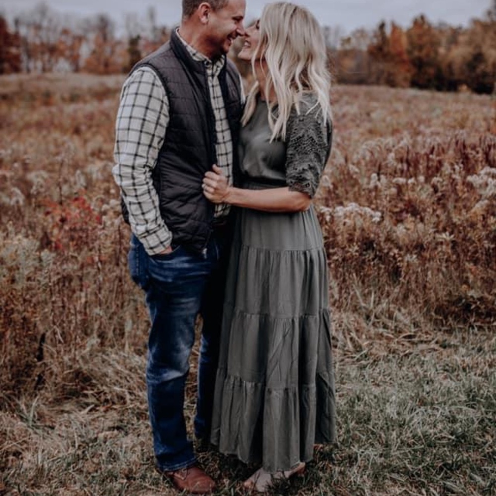 Sage green maxi dress